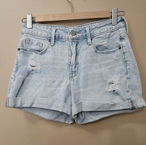 Old Navy High Rise Secret Slim Pocket Women Size 0 Distressed Shorts